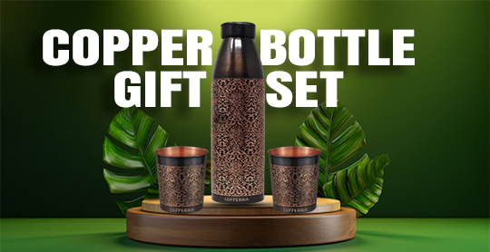 Copper Bottle Gift Set