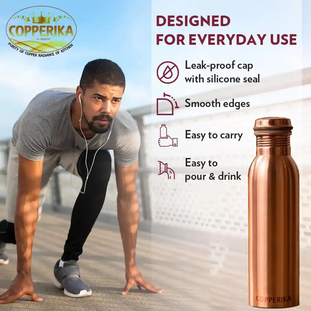 Copper Water Bottle Set