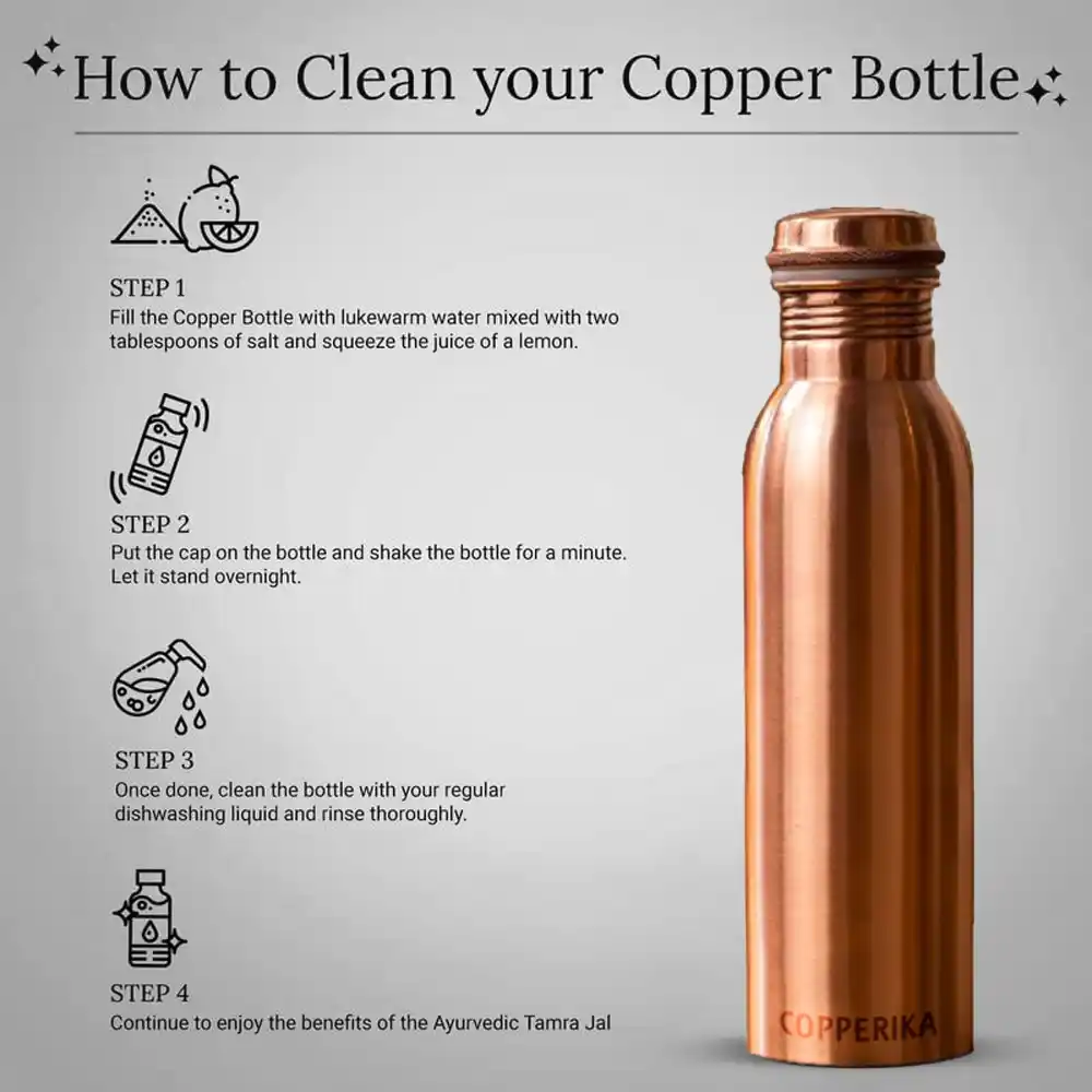 Copper Water Bottle Set