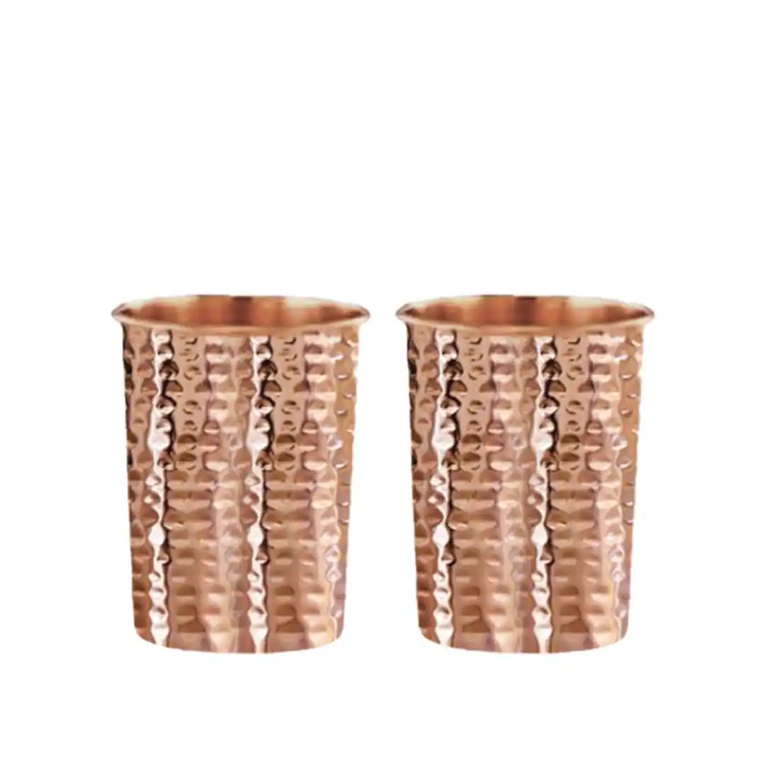 Hammered Copper Bottle Gift Set