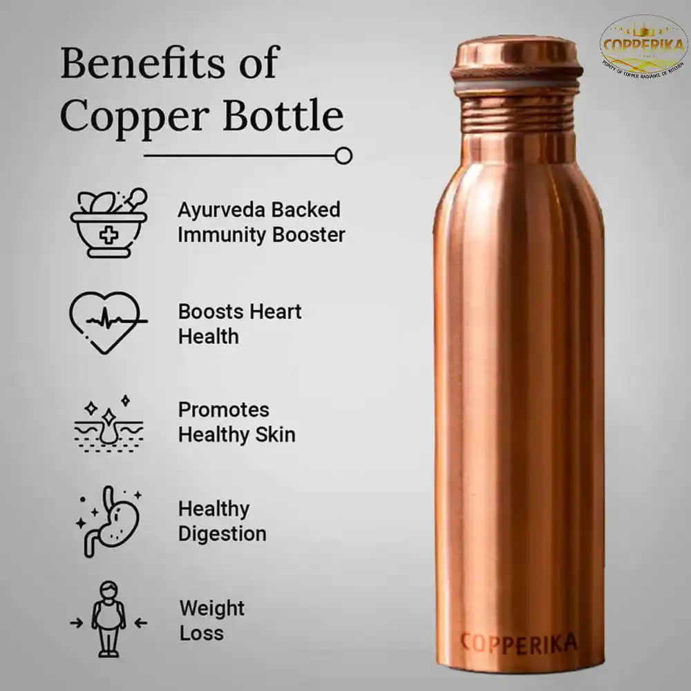 Easy To Carry Copper Water Bottle