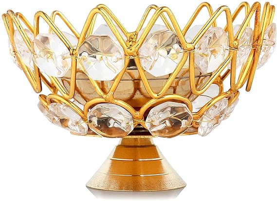 Copperika Golden Brass Crystal DIya