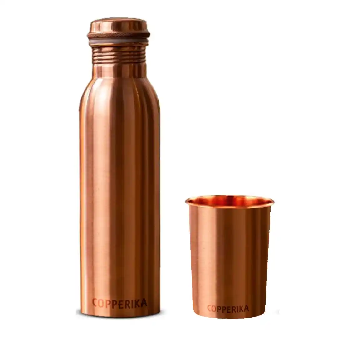 Copper Bottle With Glass